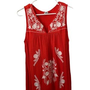 Orange Embroidered Dress